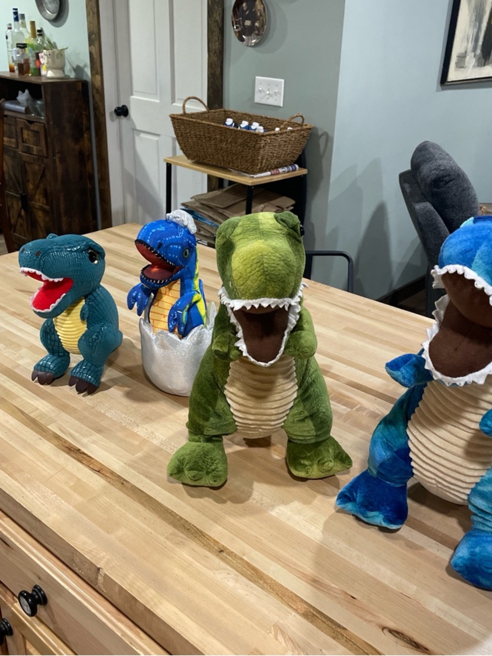 Plush Dinosaur Toys - Teal Green T-Rex for Kids